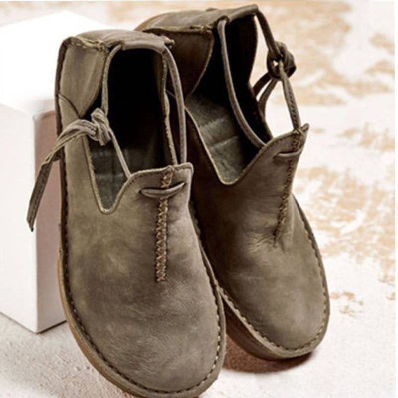 LB | Casualowe loafersy vintage ze sznurowadłami