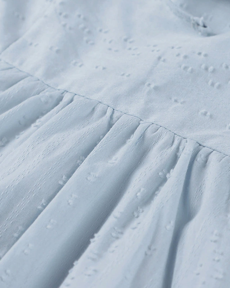 LB | Sukienka mini o linii A z dekoltem w szpic, rękawami 3/4 i kieszeniami