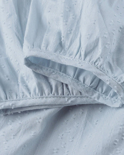 LB | Sukienka mini o linii A z dekoltem w szpic, rękawami 3/4 i kieszeniami