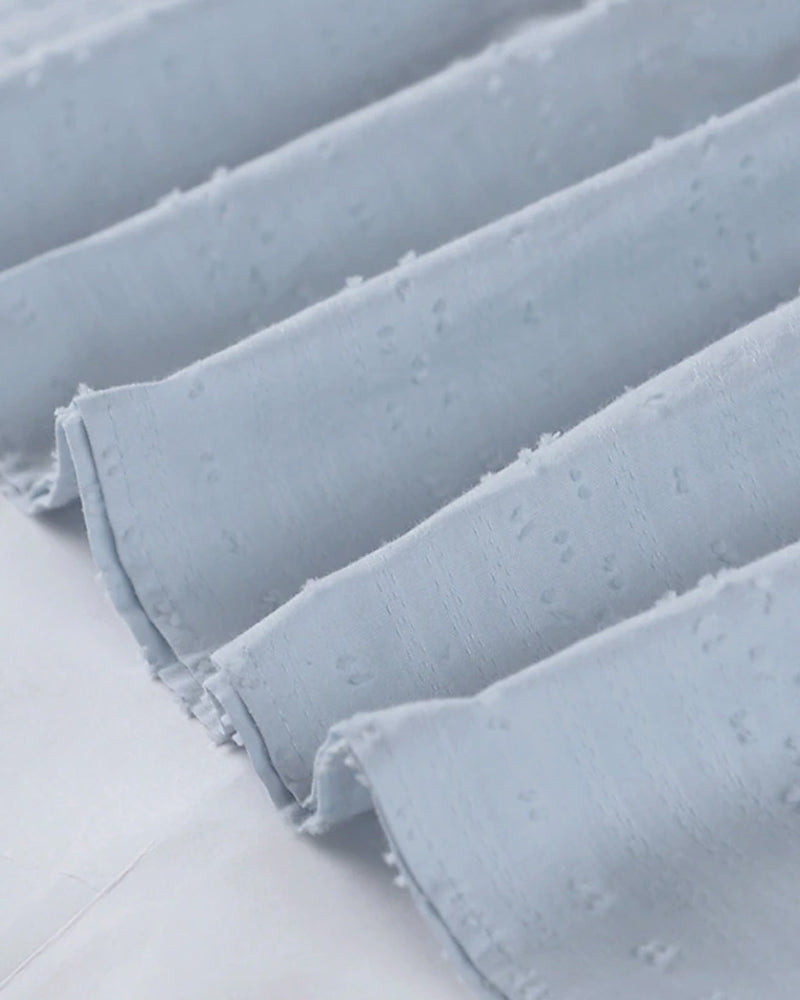 LB | Sukienka mini o linii A z dekoltem w szpic, rękawami 3/4 i kieszeniami