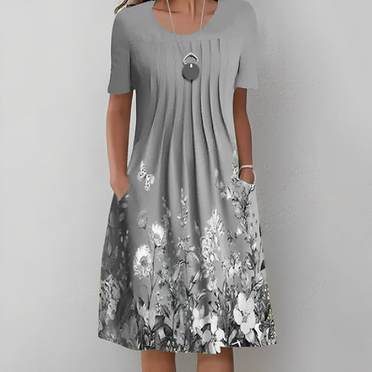 LB | Sukienka midi z kwiatowym nadrukiem