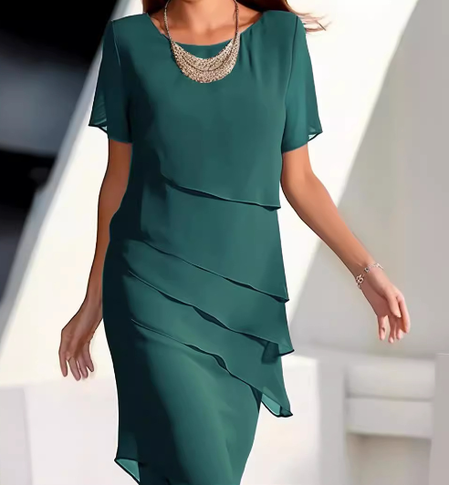 LB | Jednokolorowa sukienka mini bez rękawów