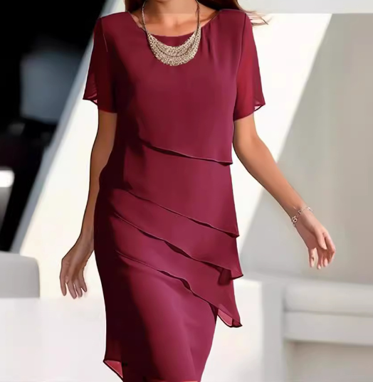 LB | Jednokolorowa sukienka mini bez rękawów