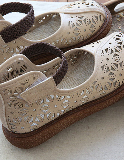 LB | Buty wsuwane z wycięciem w kwiaty