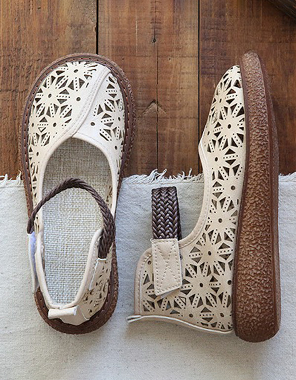 LB | Buty wsuwane z wycięciem w kwiaty