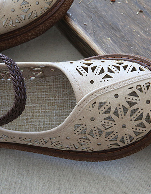 LB | Buty wsuwane z wycięciem w kwiaty