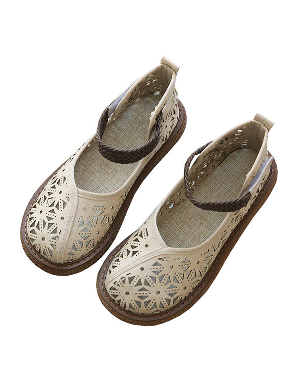 LB | Buty wsuwane z wycięciem w kwiaty