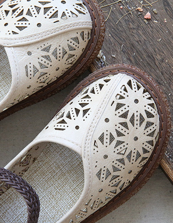 LB | Buty wsuwane z wycięciem w kwiaty