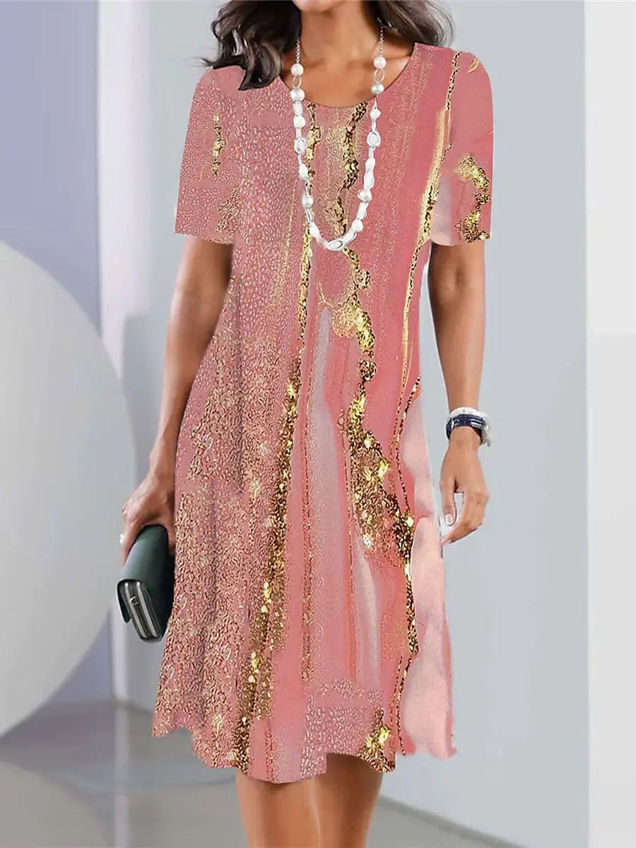 LB | Sukienki damskie z nadrukiem w stylu vintage