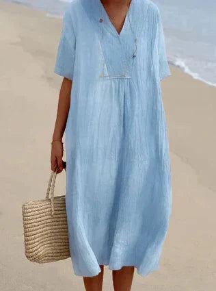 LB | Sukienka midi z dekoltem w szpic