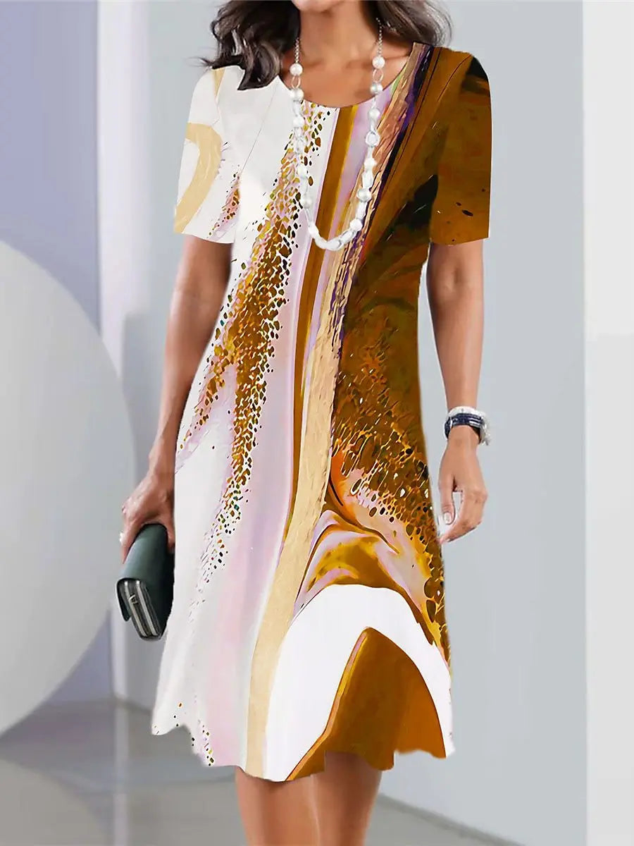 LB | Sukienki damskie z nadrukiem w stylu vintage