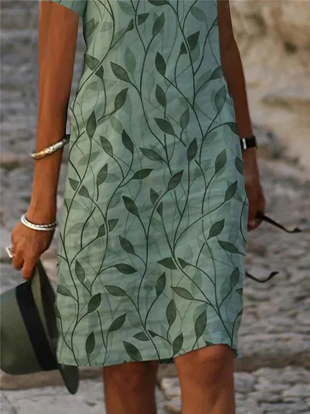 LB | Sukienka midi z nadrukiem