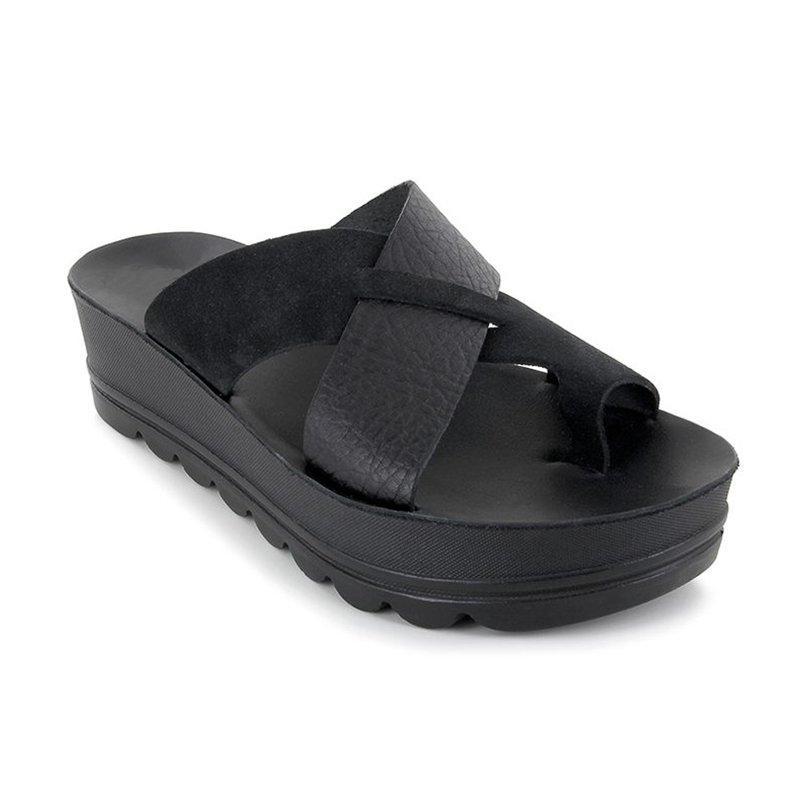 LB | Stylowe sandały na platformie ze skrzyżowanymi paskami